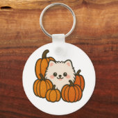 Sleutelhanger Halloween Pomeranian – Cute & Spooky (Achterkant)