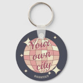 Sleutelhanger hometown stad dorpsnaam (Achterkant)