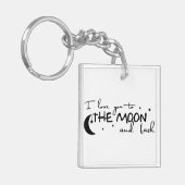 Sleutelhanger: Hou van je naar de maan Sleutelhanger (Voorkant Links)