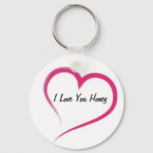 Sleutelhanger Ik hou van je honing