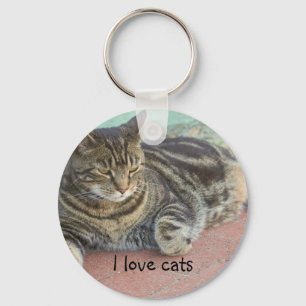 sleutelhanger "Ik hou van katten"