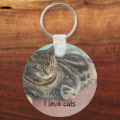 sleutelhanger "Ik hou van katten" (Voorkant)