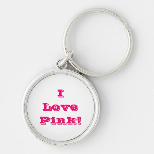 Sleutelhanger Ik hou van roze (Voorkant)