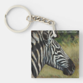 Sleutelhanger in het wild met Zebra en Rhino