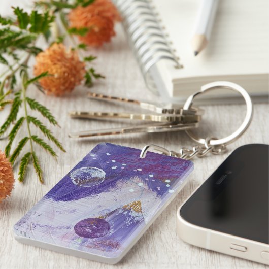 Sleutelhanger in Moon Mountain Design (Voorkant Rechts)