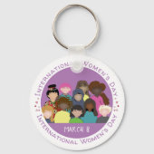 Sleutelhanger Internationale Vrouwendag 8 maart (Voorkant)