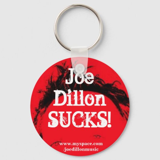 Sleutelhanger Joe Dillon SUCKS! (Voorkant)