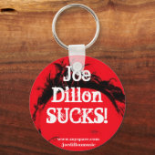 Sleutelhanger Joe Dillon SUCKS! (Voorkant)