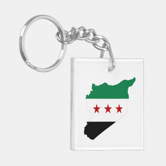Sleutelhanger - kaart van Syrië - Syrische Onafhan (Voorkant Links)