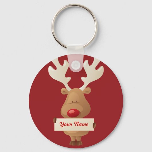 Sleutelhanger kerstrendieren (Voorkant)