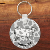 Sleutelhanger koe profiel (Voorkant)