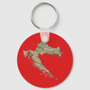 Sleutelhanger Kroatische kaart