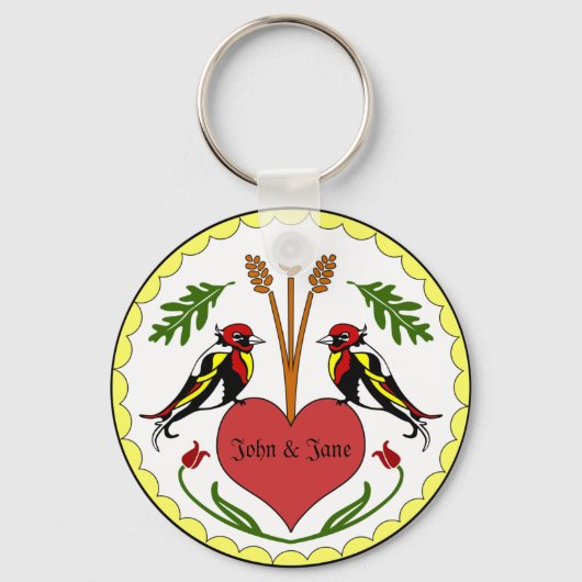 Sleutelhanger - Lange, Happy Relatie Hex (Voorkant)