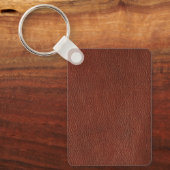 Sleutelhanger lederen metaalrechthoek (Voorkant)