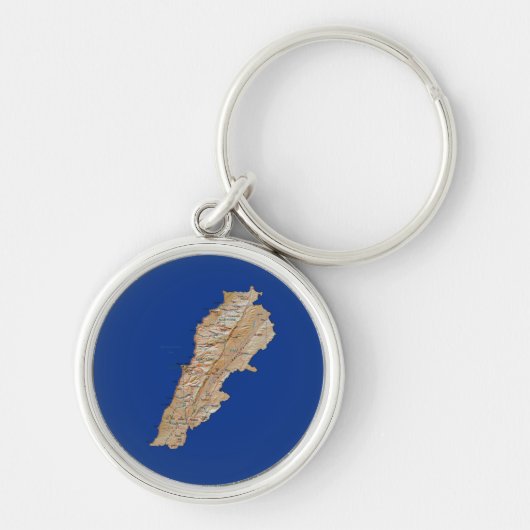 Sleutelhanger Libanon-kaart (Voorkant)