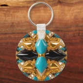 Sleutelhanger met Bahamas Kleuren Ontwerp (Voorkant)