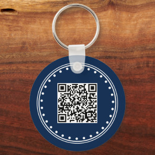 Sleutelhanger met bedrijfsmerk en QR-code logo