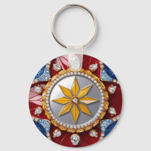 Sleutelhanger met Colombiaanse kleuren Design