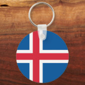 Sleutelhanger met de IJslandse vlag (Voorkant)