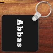 Sleutelhanger met de naam Abbas (Achterkant)