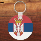 Sleutelhanger met de vlag van Servië (Voorkant)