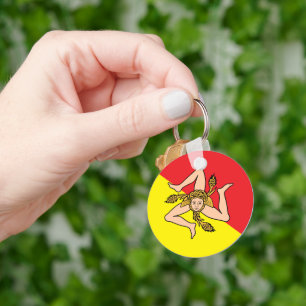 Sleutelhanger met de vlag van Sicilië, Italië