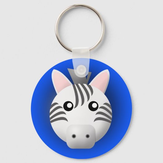 sleutelhanger met dier: zebra (Voorkant)