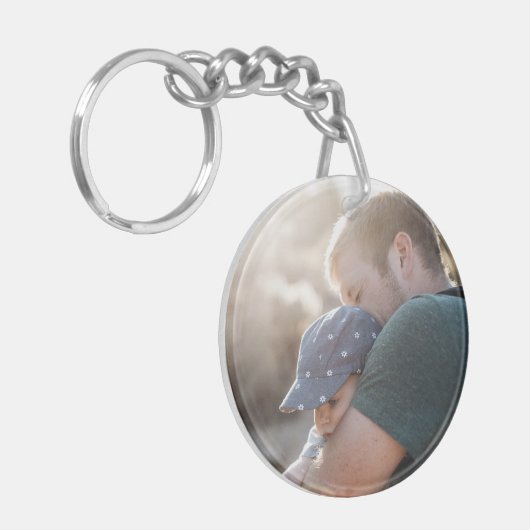 Sleutelhanger met dubbelzijdig beste vader (Voorkant Links)