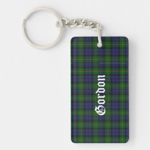 Sleutelhanger met eigen clan Gordon tartan geruite