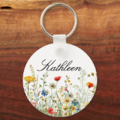 Sleutelhanger met eigen wilde bloemen voor Moeder (Voorkant)