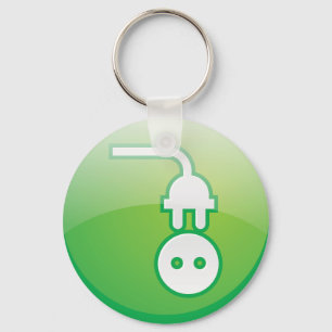 Sleutelhanger met elektrisch stopcontact symbool