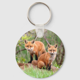 Sleutelhanger met foto van rode vossenpakketten