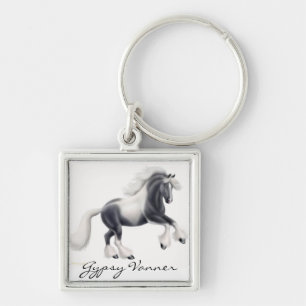 Sleutelhanger met Gypsy Vanner Cob Horse