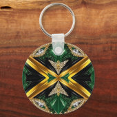 Sleutelhanger met Jamaicaanse kleuren Design (Voorkant)