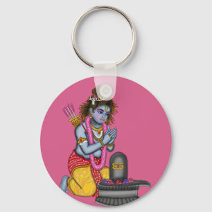 Sleutelhanger met Kind Rama die Shiva aanbidt