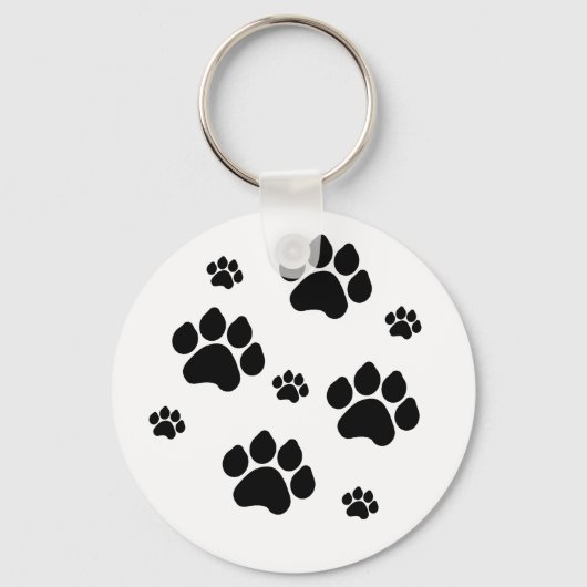 Sleutelhanger met meerdere paw-afdrukken (Voorkant)