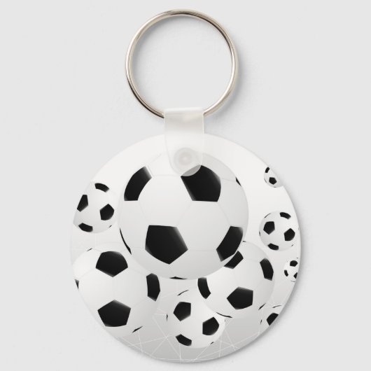 Sleutelhanger met meerdere Voetballen (Voorkant)
