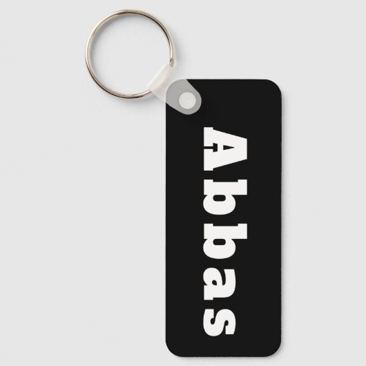 Sleutelhanger met naam Abbas (Voorkant)