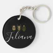 Sleutelhanger met natuur Bugs Kevers Doodle Script (Achterkant)