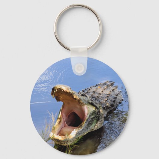 Sleutelhanger met Open Mouthed Alligator (Voorkant)