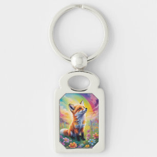 Sleutelhanger met positieve instelling rode vos pu