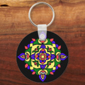 Sleutelhanger met Rangoli Pattern (Voorkant)