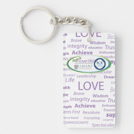 Sleutelhanger met rechthoek (dubbelzijdig) (Voorkant)