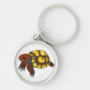 Sleutelhanger met rode rode tortoise, met Cherry-H