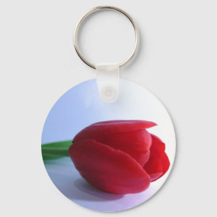 Sleutelhanger met rode tulpen