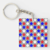 Sleutelhanger met rode, witte en blauwe sterren. (voorkant)