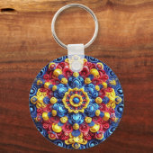 Sleutelhanger met Roemeens Kleuren Design (Achterkant)