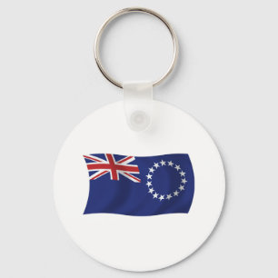 Sleutelhanger met vlag van de Cookeilanden