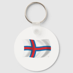 Sleutelhanger met vlag van de Faeröer eilanden