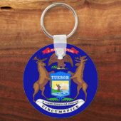 Sleutelhanger met vlag van de staat Michigan (Voorkant)